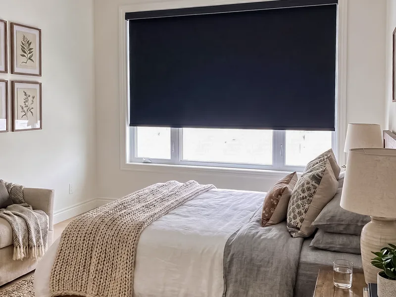 Blackout Blinds in a bedroom